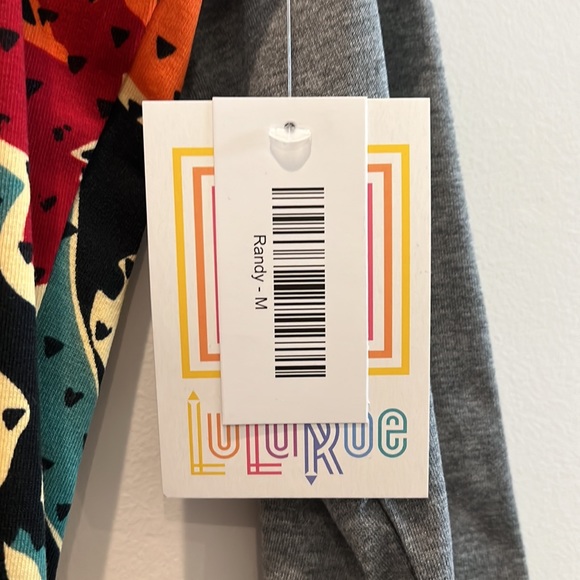 Lularoe Randy baseball tee shirt floral geometric nwt - Picture 4 of 6